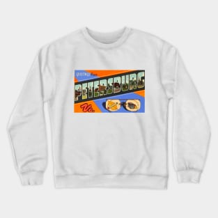 Greetings from Petersburg Virginia, Vintage Large Letter Postcard Crewneck Sweatshirt